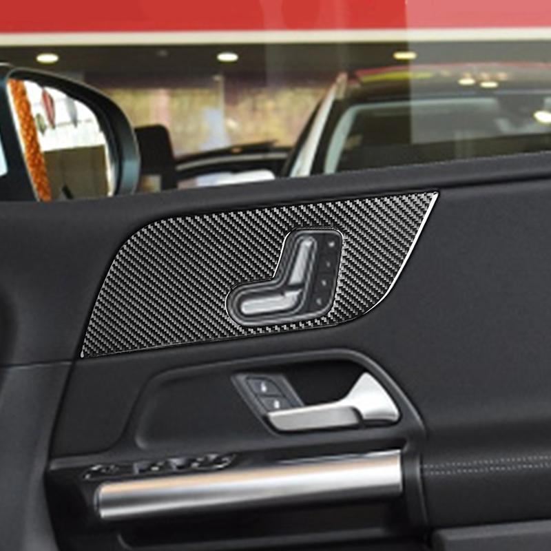 Для Mercedes Benz B Class W247-настоящее углеродное волокно, декоративная наклейка на панель передней двери автомобиля, салон автомобиля