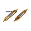 1.0-1.5-2.0-2.5-3.0-3.5-4.0-5.0mm 10pcs HSS Titanium Coated Spiral Center Drill Bit Set Metalworking Drill Hole Cutter 60 Degree