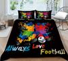 Комплект постельного белья с 3D футбольным принтом, пододеяльник со спортивным узором, наволочка, очень большой размер, украшение для дома