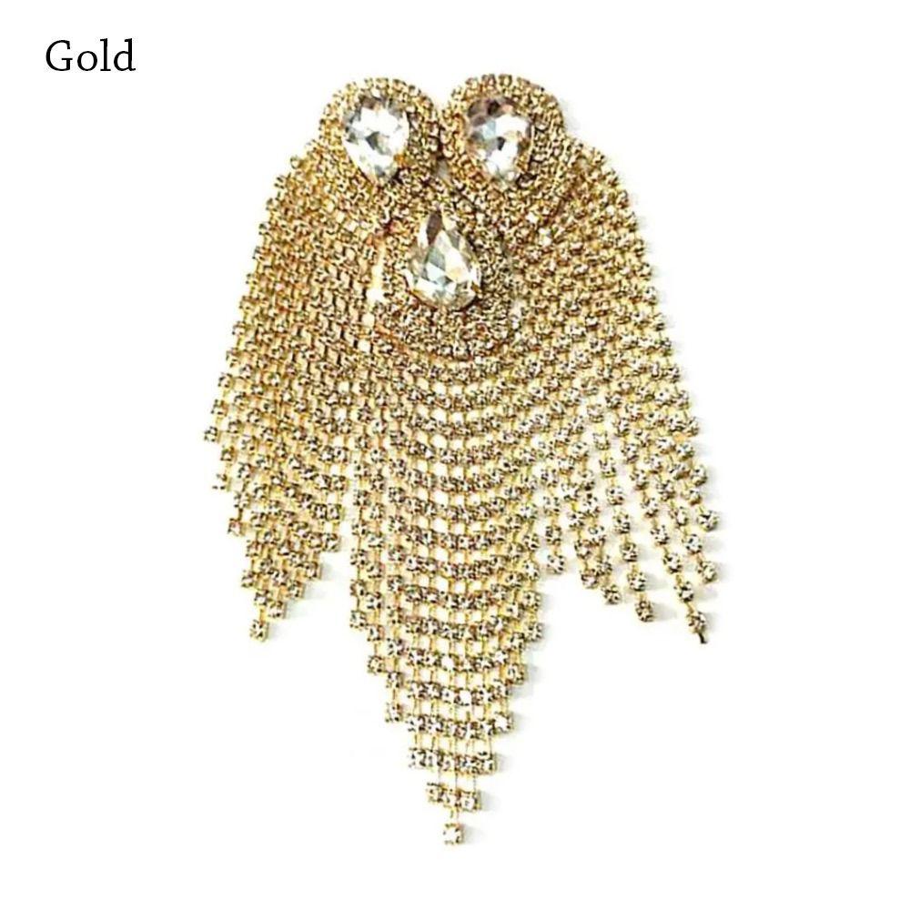 Стразы кисточка эполет булавка бусины плечевые украшения изящная плечевая брошь мужчины женщины