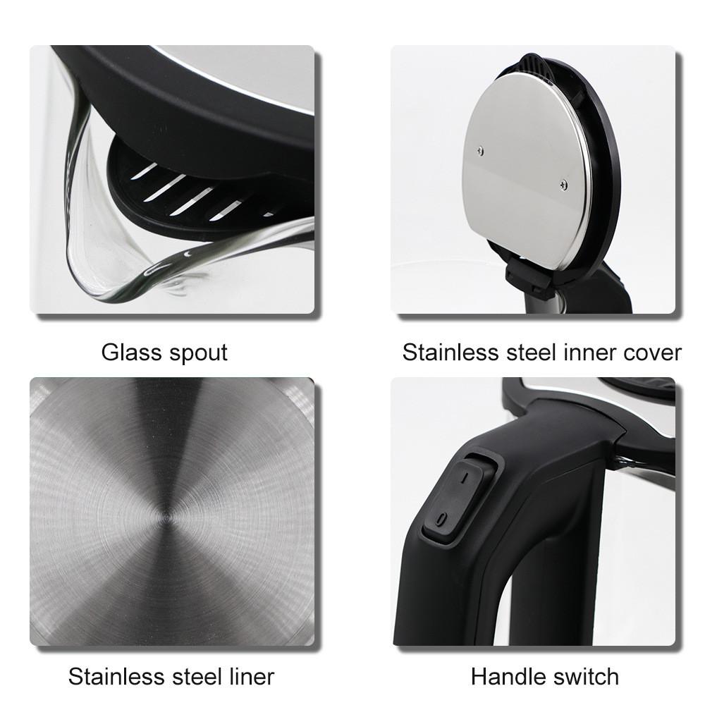 2.3L Large Capacity Electric Kettle Household High Borosilicate Glass Electric Teapot Multifunctional Health Pot