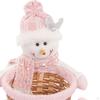 Candy Basket Container Snowman Shape for Table Centerpiece Book Shelf