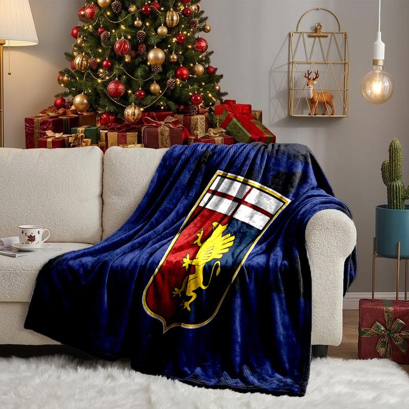 Lion Shield Genoa Throws Blanket Flannel Blankets Plush for Couch Bed Gifts for Men Women Travel picnic blanket Christmas fan gifts