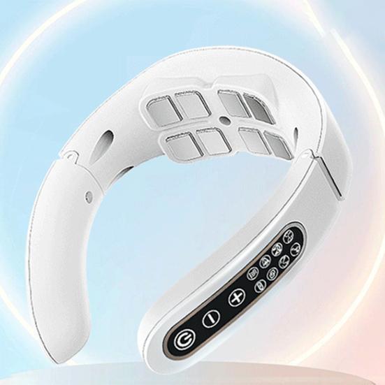 Электрический массажер шейного отдела позвоночника с 4/6/8 головками, 6 режимов, 15 уровней импульсной силы, USB перезаряжаемый массажер для облегчения боли в шее, подарки для мужчин и женщин