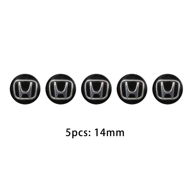 5/10PCS 14mm Car Key Shell Square Emblem Symbol Sticker For Honda Civic Fit Jazz Accord Pilot CRV Odyssey Passport City CRX HRV