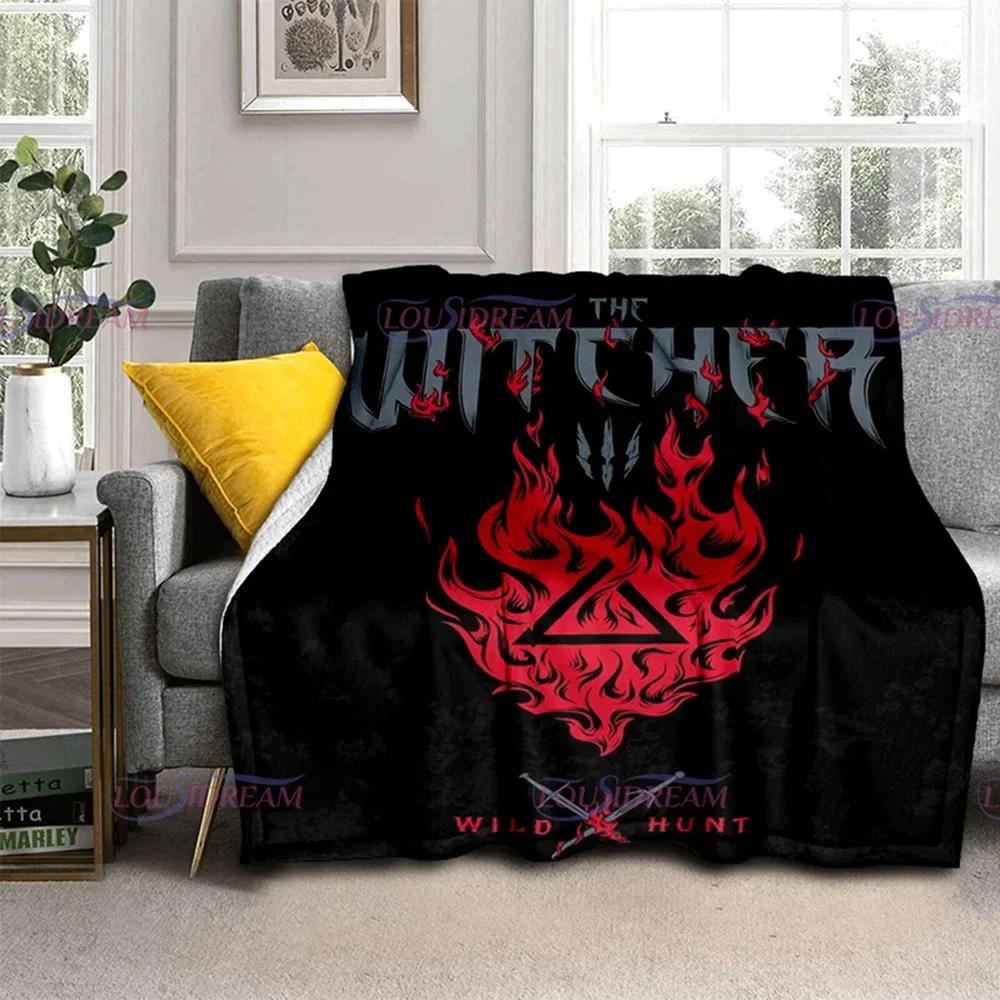 Одеяло с 3D принтом волка, игровое W-Witcher, диванные одеяла для кроватей, мягкое теплое одеяло с волками, бегущее одеяло, фланелевое одеяло