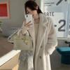 Autumn Winter Thick Suit Collar Imitation Mink Fur One Piece Fur Eco Friendly Furs Long Coat Women Jacket Winter Clothes