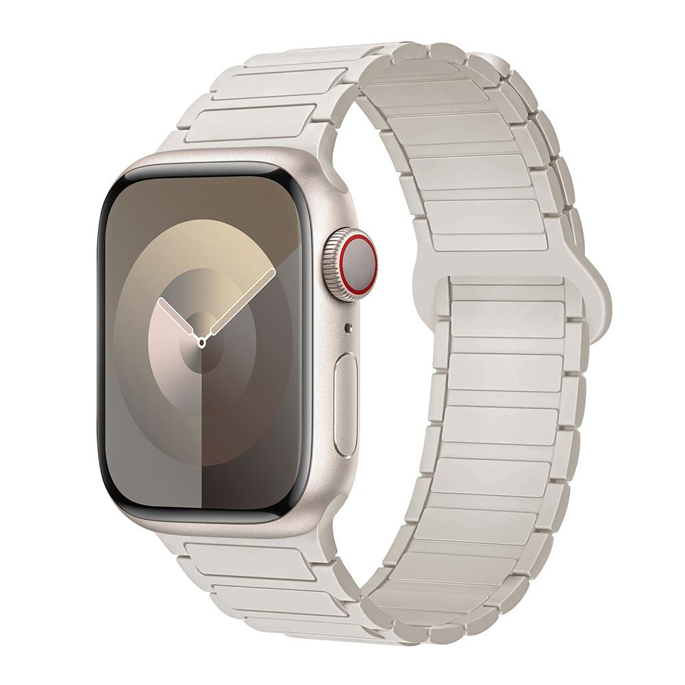 Для ремешков Apple Watch: 1-11 поколений / Ultra3 / SE3 второго поколения - трехбусинные силиконовые магнитные клейкие ремешки