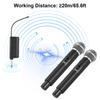 Wireless Microphone Professional UHF Wireless Mic System Handheld Dual Microphone with Receiver
