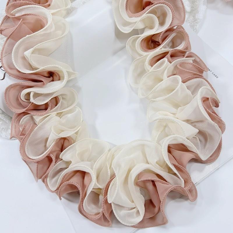 4-слойное S-образное плиссированное 3D шифоновое кружевное платье своими руками, длинная юбка, подол, отделка штор для дивана, швейный материал для украшения домашнего текстиля