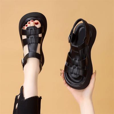 Платформенные сандалии женские летние новые дышащие с небольшой высотой подъема пляжная обувь мягкая подошва сандалии с юбкой