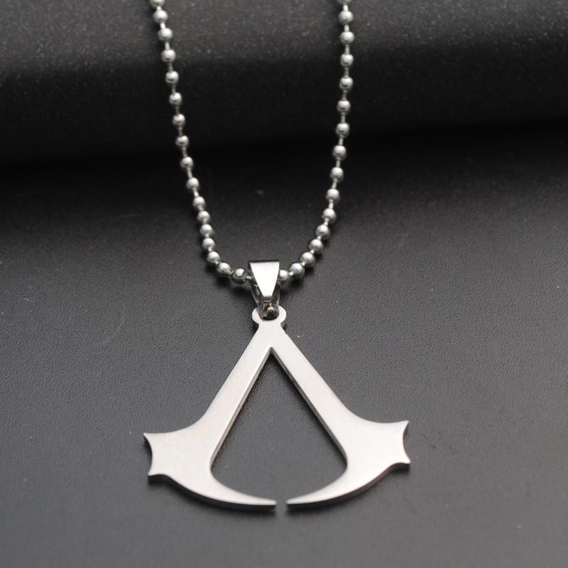 Свитер в стиле панк Assassin's Creed Мужской Свитер Цепочка Хип-хоп Цепочка с Подвеской-ожерельем