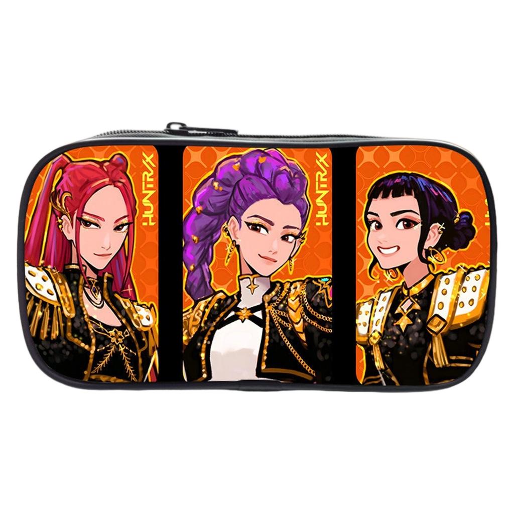 KPOP Girls Cartoon Pencil Case Elementary School Pencil Case Stationery Bag Children's Pencil Case Anime Print