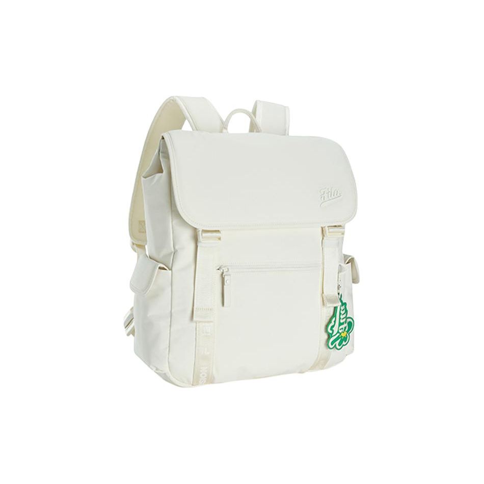 FILA Fusion Fashion Casual Classic Versatile Fabric Backpack Unisex backpack Cotton-Candy-White T13U422101FIV
