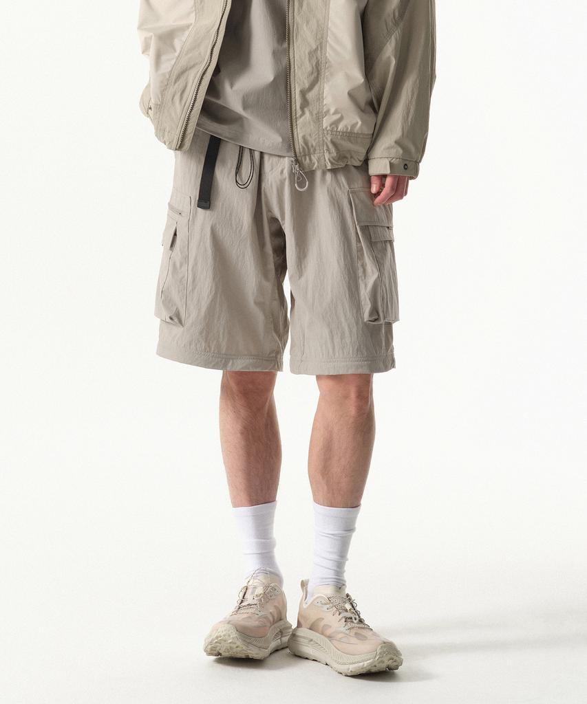 MUSINSA STANDARD [City Leisure] Wide Belted Detachable Cargo Pants [Grayish Beige]