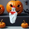 1 Set Halloween Ghost Statue Reading Book Christmas Hat Cartoon