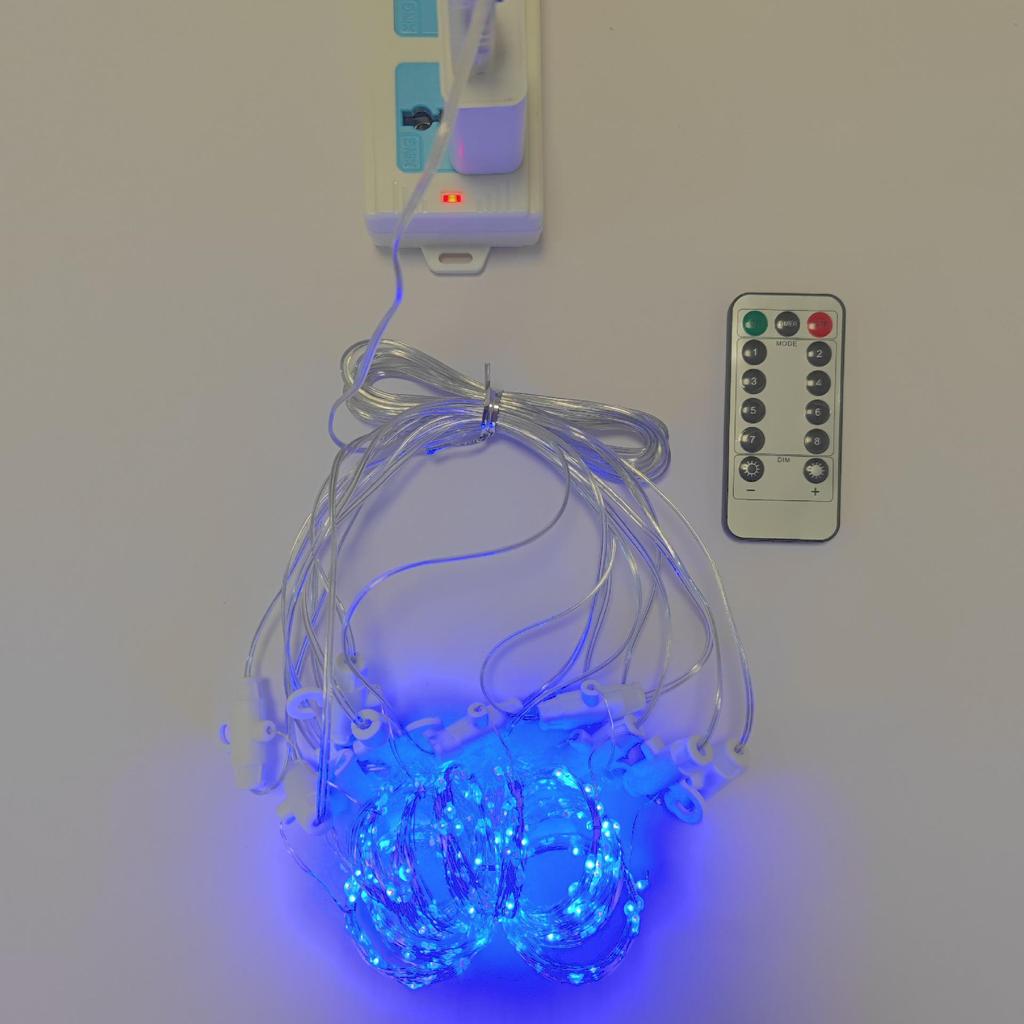 Светодиодные гирлянды-занавесы из медной проволоки с USB и пультом дистанционного управления, 3x3 м, для Рождества, свадьбы, декора спальни