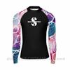 UV Protection Rash Guard Snorkeling Diving Surfing Long Sleeve High Neck Separated Swimwear Quick Dry