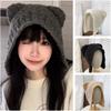Fashion Autumn Winter Bear Ear Knitted Cold Cap Wool Hat Knitted Hat