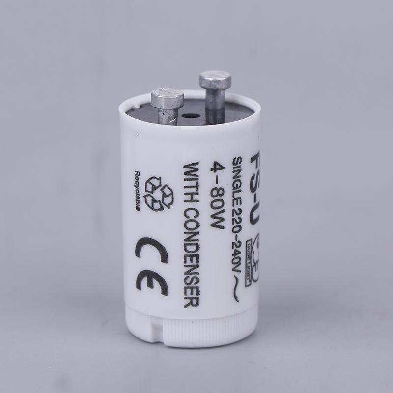 5 шт./набор Одинарный 220 В-250 В 4-80 Вт Стартер для люминесцентной лампы Fs-U S2 Tl Стартер для лампы Предохранитель Стартеры CE Rohs