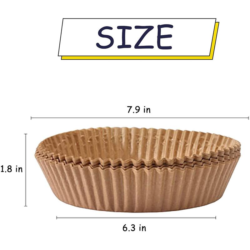 50 шт. одноразовые бумажные подкладки для фритюрницы с антипригарным покрытием круглые бумажные коврики для выпечки кухонные принадлежности для фритюрницы аксессуары для выпечки