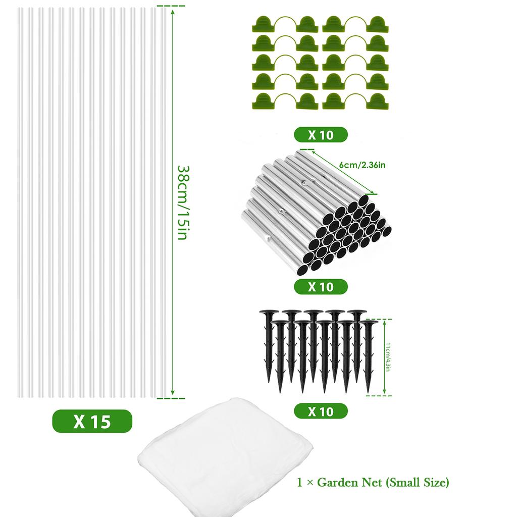 30 шт. Тепличные обручи, каркас, туннель, комплект, садовый складной стержень из волокна, арка, сарай, кронштейн, защита овощей для питомника