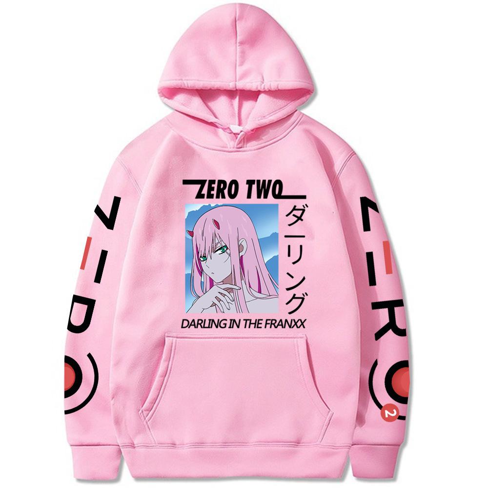 Худи Zero Two Darling in The Franxx Мужские Толстовки с Длинным Рукавом Женские Повседневные Пуловеры Уличная Одежда Харадзюку