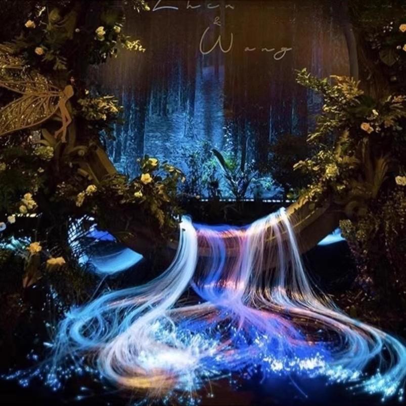 Уличные светодиодные гирлянды Avatar, свадебное дерево в форме водопада, водонепроницаемые, цвет звездного света.