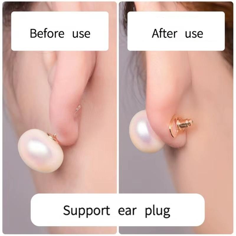 10pcs Comfortable Earring Backs Stylish Earring Backs with Pigs Nose/Flower Shape Unique Lifters for Heavy Earrings