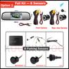 Koorinwoo LCD 5" Mirror Smart System for HD Parking Sensor 8/4 Radar Front Camera Rear View Cam Sounds System Parking Assistance