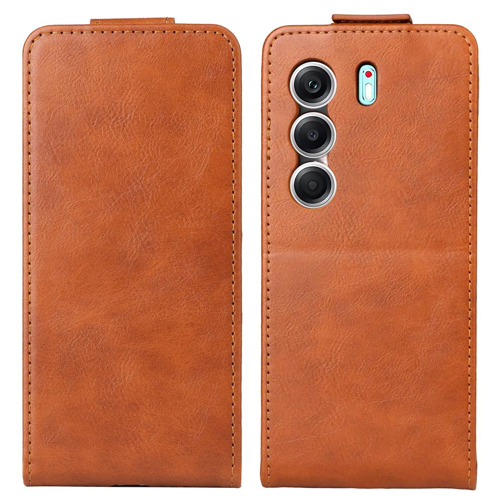 Для TECNO Camon 40 Pro 5G/4G чехол-подставка с магнитной застежкой вертикальный кожаный чехол для телефона с держателем для карт