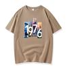 Мужская футболка с короткими рукавами из чистого хлопка 1976 года, S-6XL