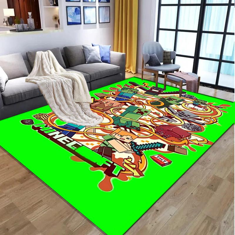 Gamer Pattern Rug, Indoor/Outdoor Mat, for Picnic, Gameroom, Bedroom, Office, Living Room, Home Decor Carpet, Birthday Gift