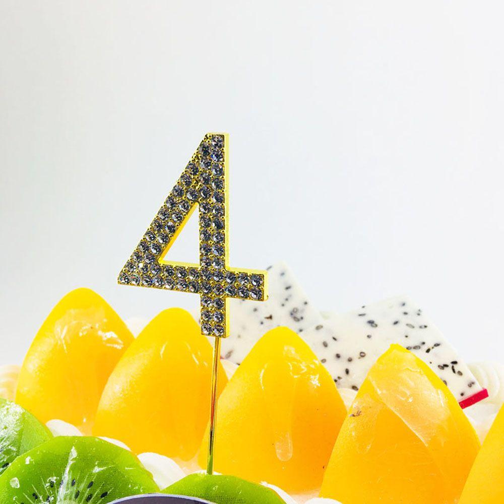 Номер"0-9" Серебряный С Днем Рождения Десерт Кекс Свадебные Принадлежности Топпер для Торта Украшение для Вечеринки