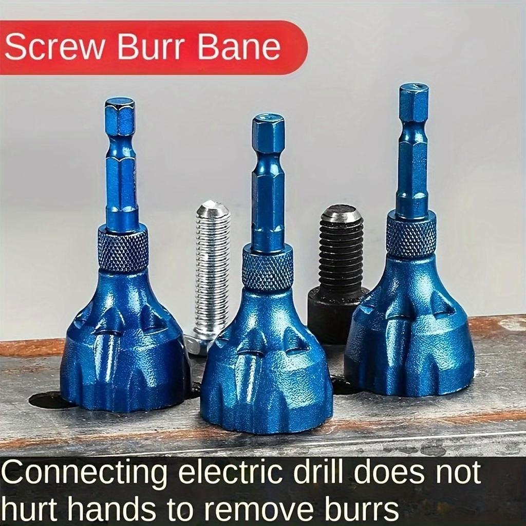 Нож для снятия заусенцев с винтов, цилиндрический нож для снятия фаски, инструмент для ремонта винтов, обрезки резьбы и ремонта угловых болтов