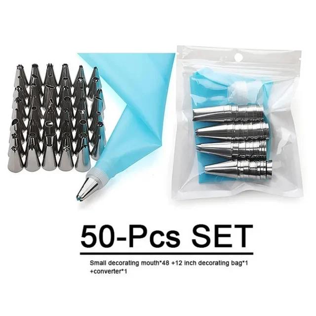 Многофункциональная насадка для торта, трубка, инструмент для украшения торта, насадка для украшения конфет, печенья, инструмент для самостоятельного изготовления с силиконовым мешком, кондитерский инструмент