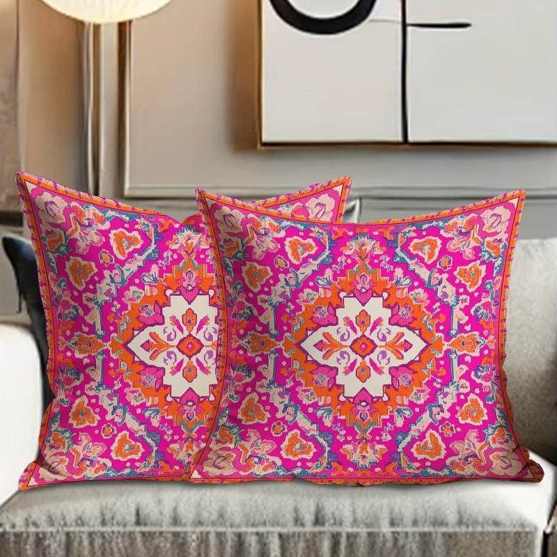 Vikama Bohemian Paisley Floral Mandala Pillowcase Elegant Home Decor For Living Room Bedroom Sofa