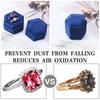 Шестиугольная Квадратная Форма Бархатная Шкатулка для Украшений Двойная Коробка для Хранения Колец Витрина для Свадебных Колец Для Женщины Подарок Упаковка для Серёг