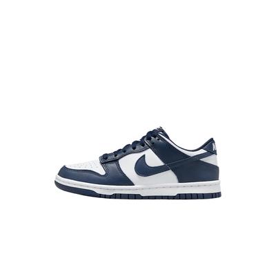 Кроссовки детские Dunk Low GS Midnight Navy сине-белые FB9109-116