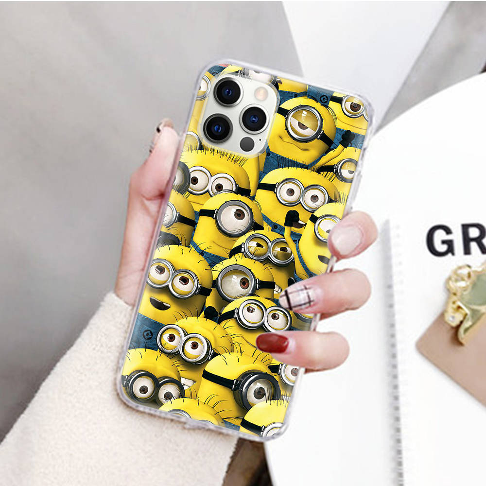 JM29 Я люблю Minion Прозрачный чехол для Samsung A04 A14 A23 M33 M53 Realme 10 9 C35 C55 VIVO Y02 X80 Infinix Hot 30 Note 11 Tecno Spark 8P Pro