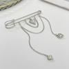 Detachable Pearl Bow Brooch Tassel Jean Fit Tighten Buckle Fixed Clothes Pin  Clothing Accessories