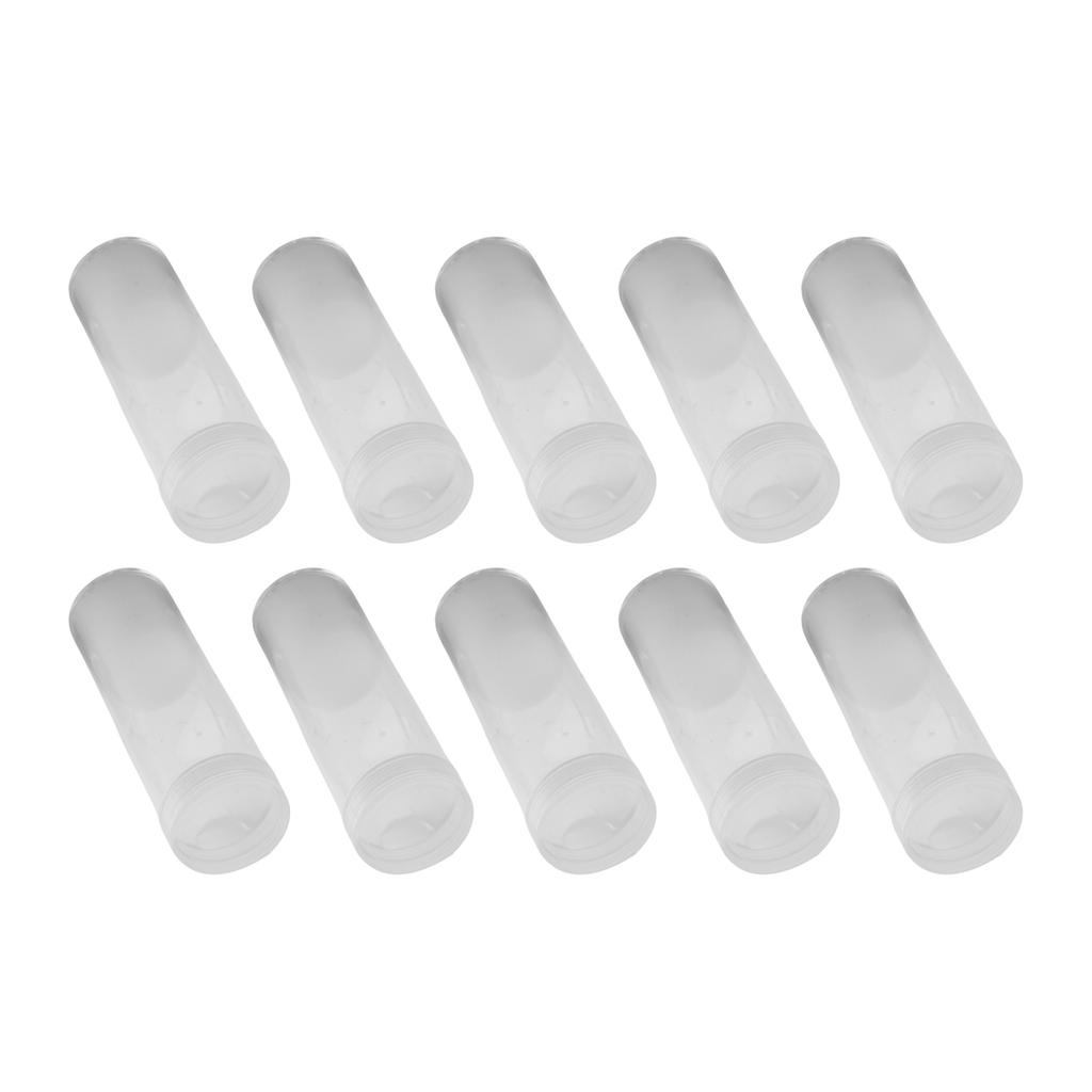 10 Sets of 30mm Plastic Coin Storage Tubes with Clear Round Holder Cases for Collectors to Safely Store and Protect