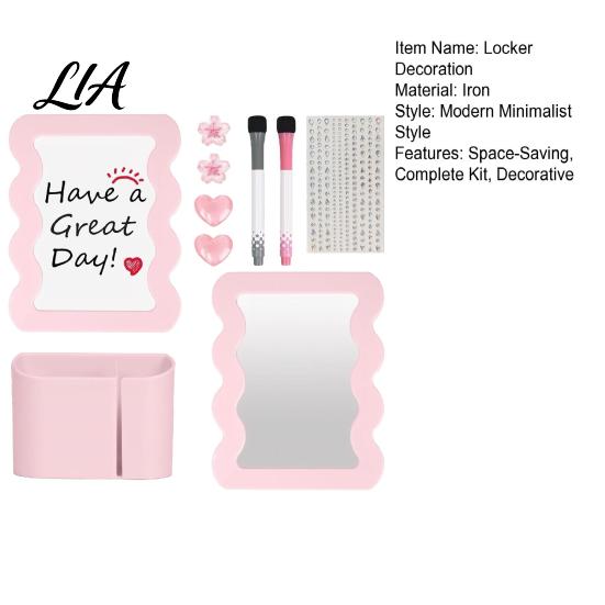 Gym Locker Organization 10Pcs Accessories Kit for Girls, Includes Magnetic Mirror, Whiteboard, Pen Holder, Back to School Supplies Magnets Stickers,