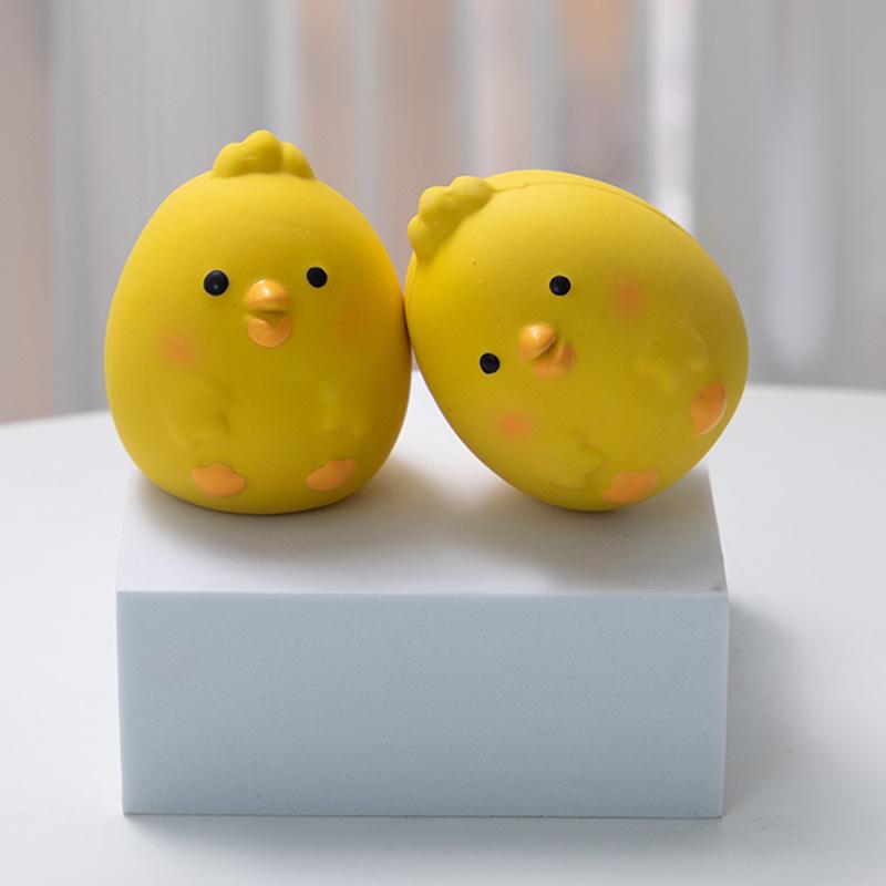 Игрушки для домашних животных с пищащими игрушками, милая резиновая игрушка для жевания цыпленка, чистящая зубы, игрушка для жевания собак, устойчивая к укусам, звуковое устройство для домашних животных