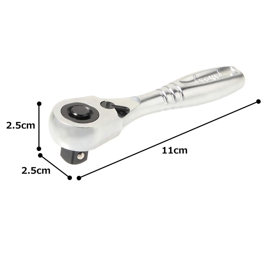 TONE Короткая трещоточная рукоятка RH3HS Угол привода (Тип удержания) 9.5mm (3/8")