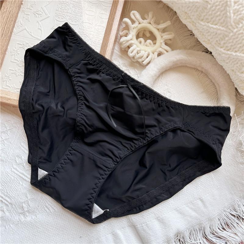 Женские милые женские трусики в клетку с милым рисунком из ледяной шелкографии и цветов в горошек с фланцами и низкой посадкой