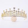 Популярный ободок, простая свадебная корона из циркона в форме листа, свадебная корона принцессы со стразами