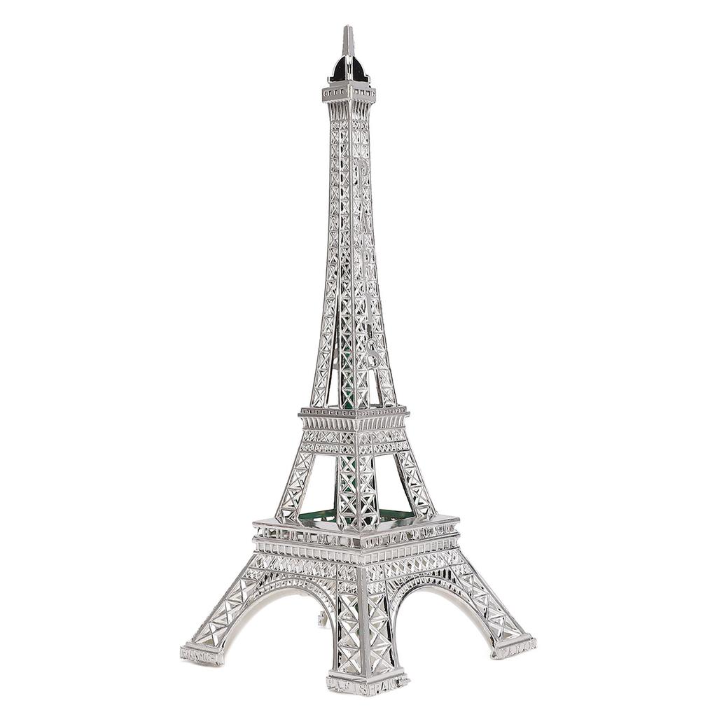 LED Tower Model Zinc Alloy Electroplating Exquisite Carving Light Up France Tower Ornament for Home Decor