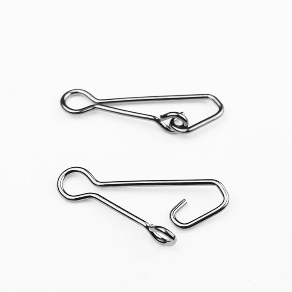 100pcs Stainless Steel Fishhook Line Lure Snap Fishing Rolling Swivels Rings  Fishing Tackle