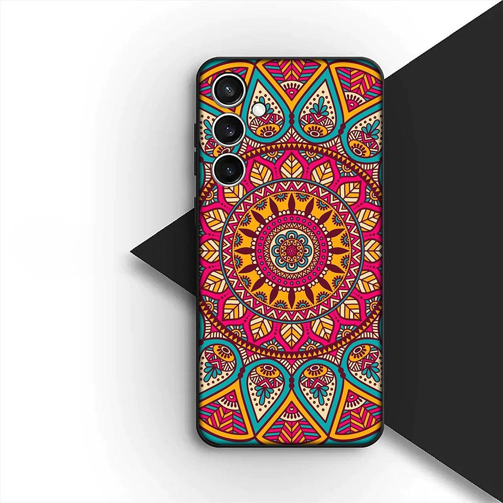 Casing Phone Cover for Xiaomi Redmi Note 14 13 Pro Plus ProPlus 14C 13c Pro+ 5G Case Floral Paisley Mandala flower Wood Texture